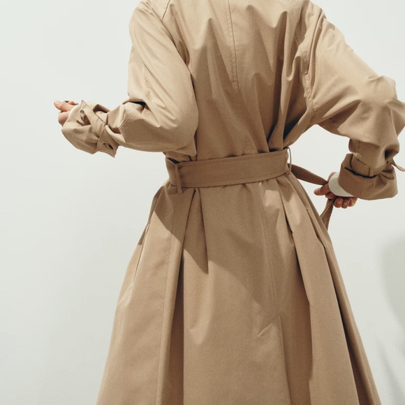 H&M Tan Belted Trench Coat - Picture 9 of 10